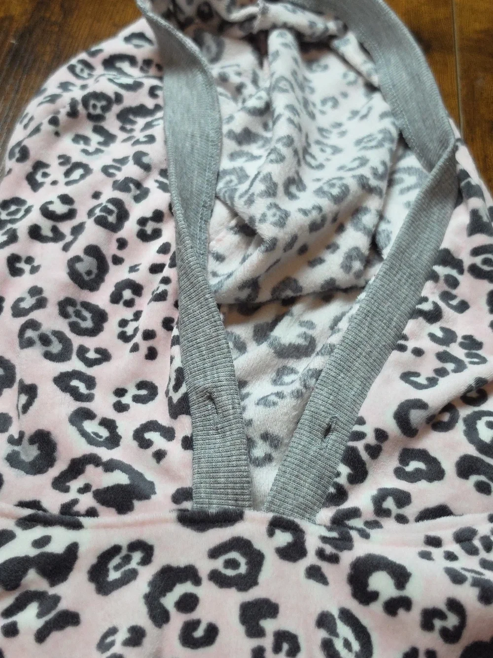 CUDDL‎ DUDS | Cozy Pink Leopard Fleece 2pc Hoodie Jogger Pajama Lounge Set | XL